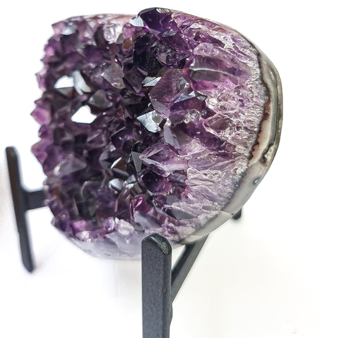 Uruguayan Large Heart-Shaped Amethyst Geode