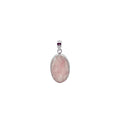 Rose Quartz Cabochon Oval Pendant