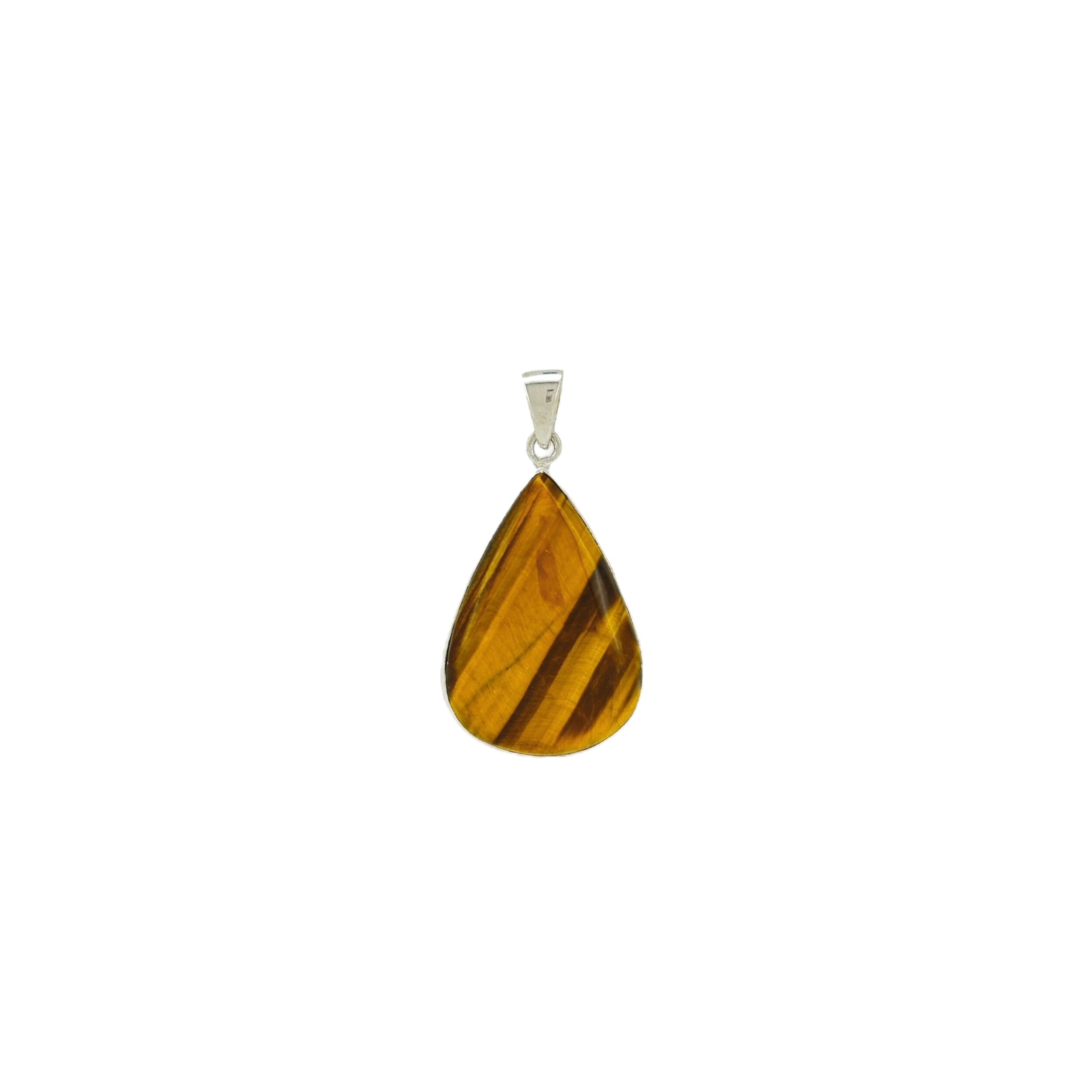 Golden Tiger's Eye Cabochon Teardrop Pendant