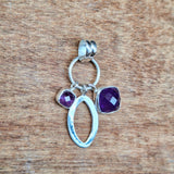 Amethyst Faceted Charm Pendant