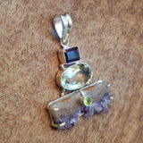 Amethyst Prasiolite & Peridot Pendant