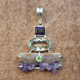 Amethyst Prasiolite & Peridot Pendant