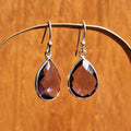 Amethyst Faceted Teardrop Earrings