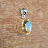 Citrine Faceted Oval Pendant