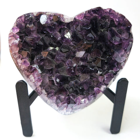 Uruguayan Large Heart-Shaped Amethyst Geode