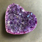 Uruguayan Large Heart-Shaped Amethyst Geode