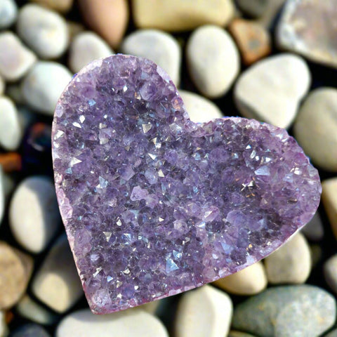 Uruguayan Heart-Shaped Amethyst Geode