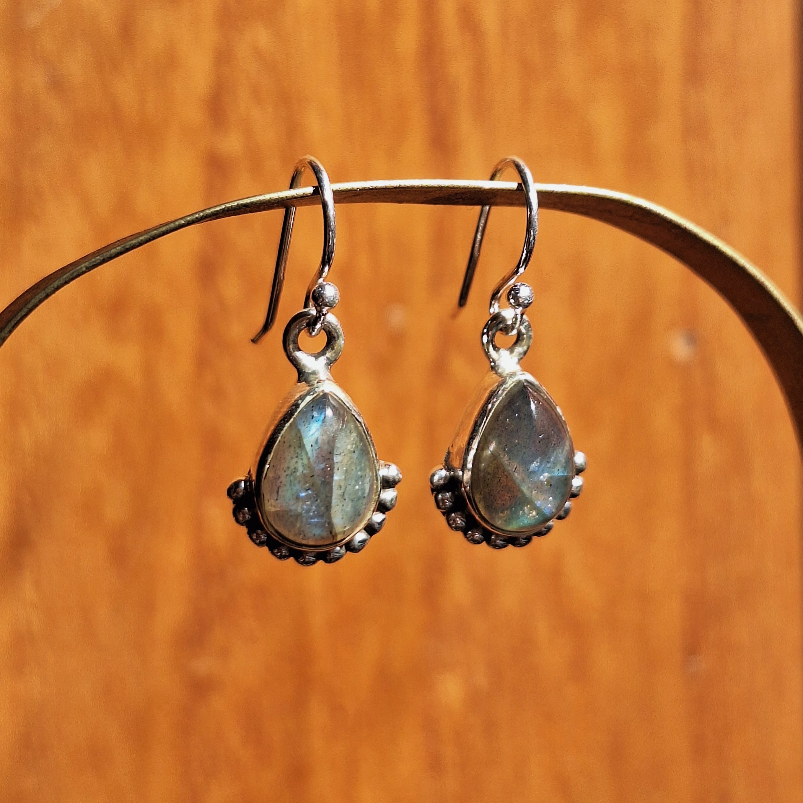 Labradorite Teardrop Detail Earrings