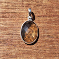 Smoky Quartz Faceted Oval Pendant