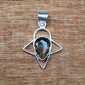 Smoky Quartz Faceted Star Pendant