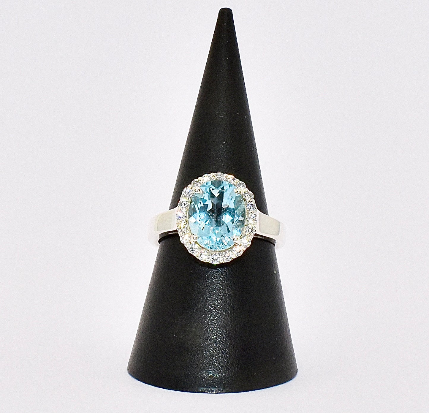 Aquamarine Premium Gemstone Oval Ring