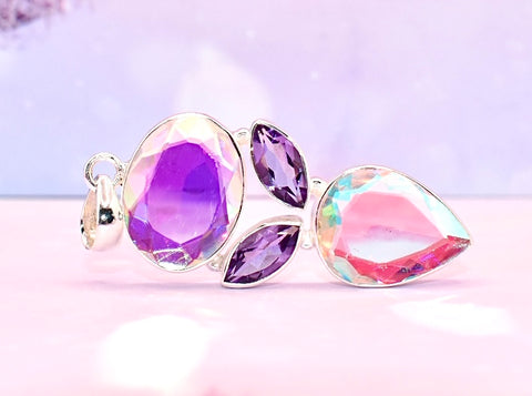 Aura Quartz & Amethyst Pendant
