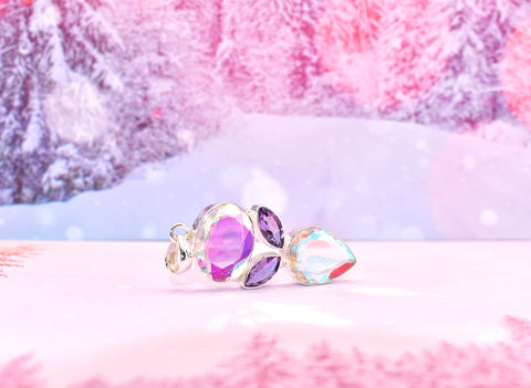Aura Quartz & Amethyst Pendant