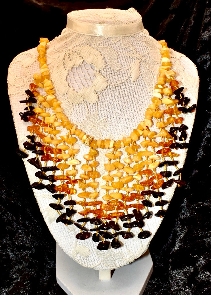 Ombre Amber Statement Necklace.