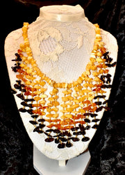 Ombre Amber Statement Necklace.