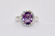 Amethyst Premium Gemstone Oval Penant