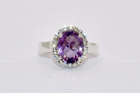 Amethyst Premium Gemstone Oval Penant