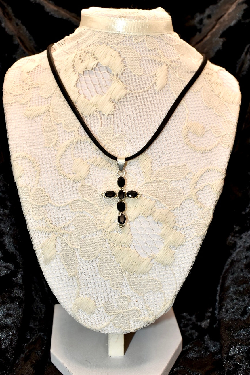 Black Onyx Cross Pendant