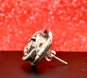Silver Rose Studs