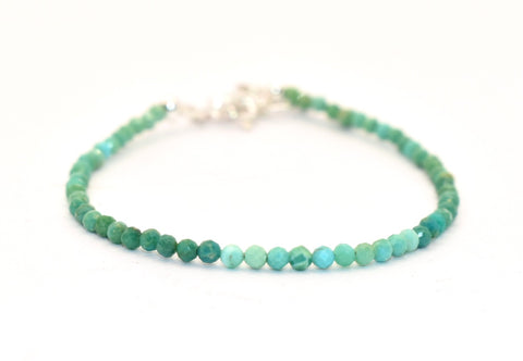 Turquoise Micro Cut Bead Bracelet
