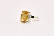 Citrine Premium Gemstone Oblong Ring