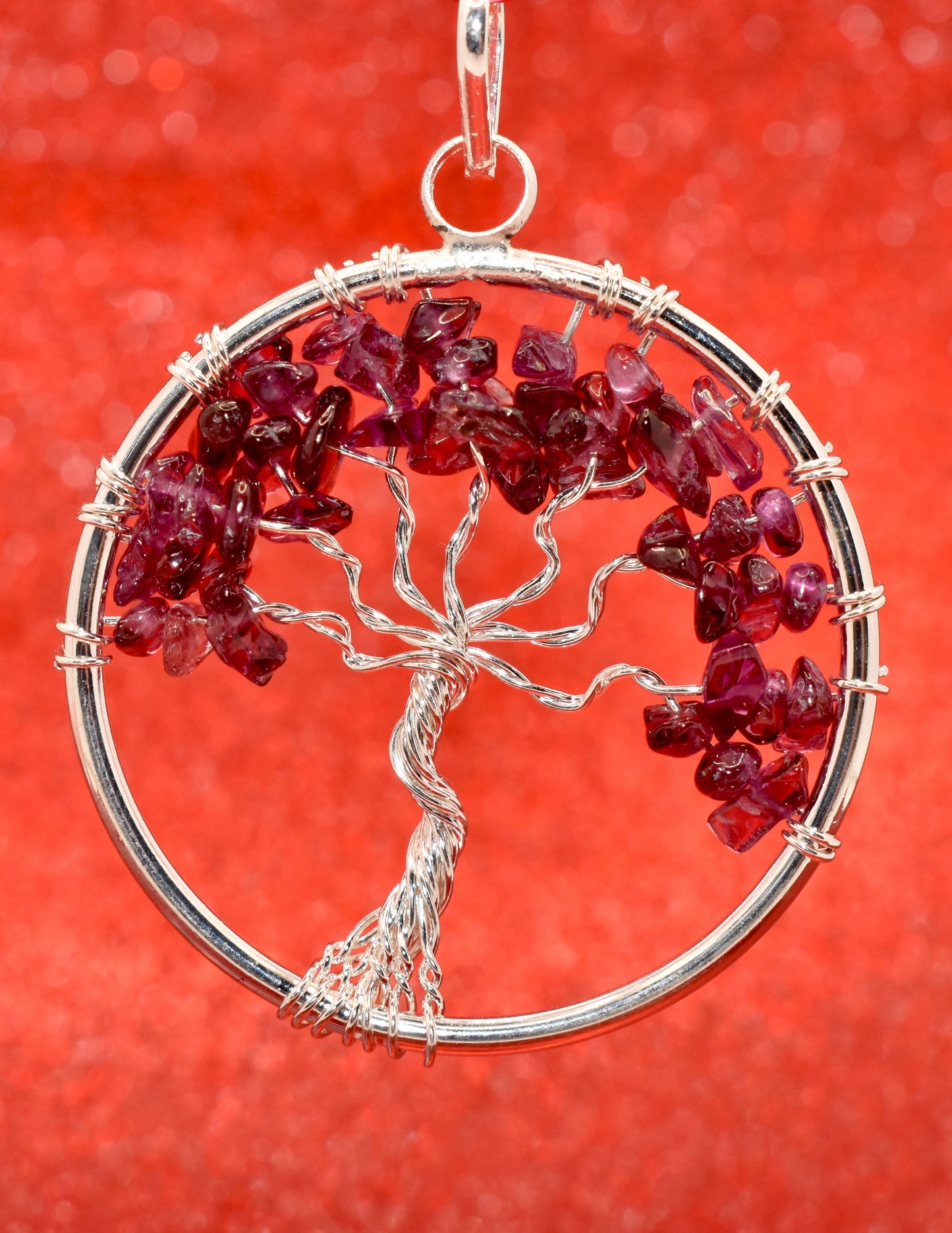 Garnet Tree of Life Pendant