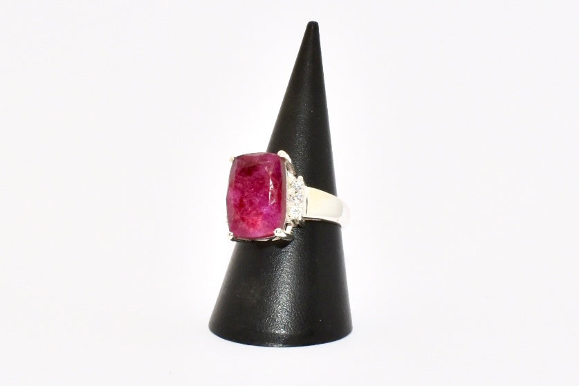 Ruby Premium Gemstone Oblong Ring