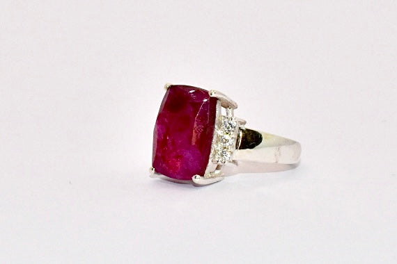 Ruby Premium Gemstone Oblong Ring