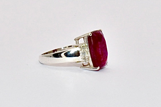 Ruby Premium Gemstone Oblong Ring