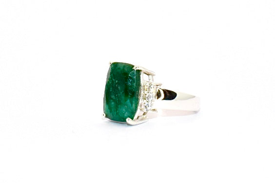 Emerald Premium Gemstone Oblong Ring