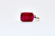 Ruby Premium Gemstone Oblong Drop Earrings