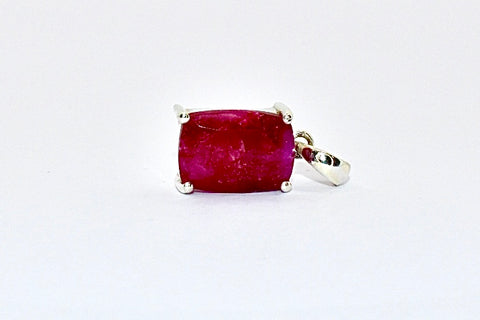 Ruby Premium Gemstone Oblong Drop Earrings