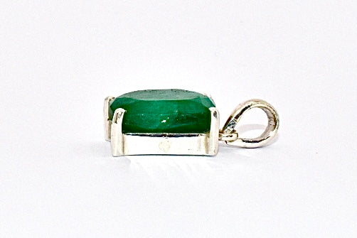 Emerald Premium Gemstone Oblong Pendant