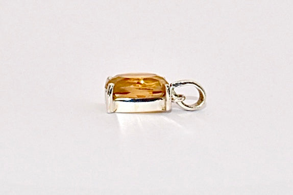 Citrine Premium Gemstone Oblong Pendant