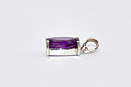 Amethyst Premium Gemstone Oblong Pendant