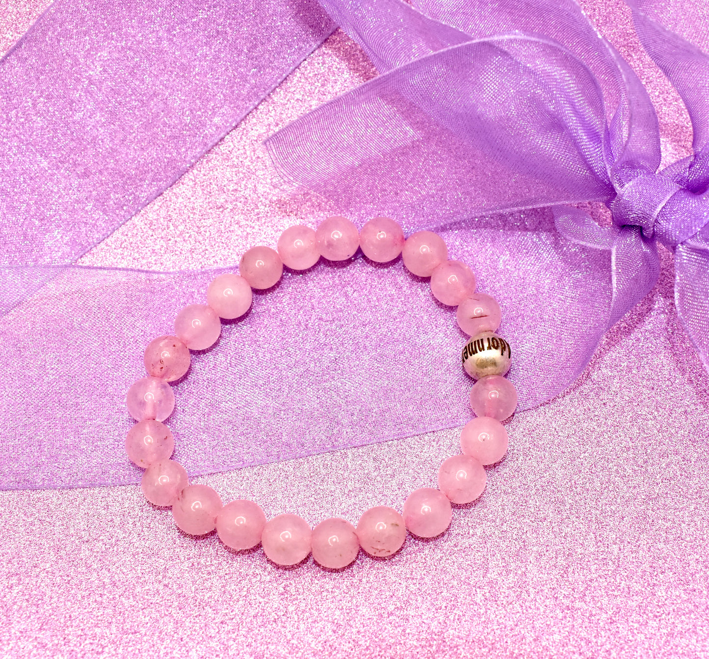 Rose Quartz Crystal Bead Bracelet