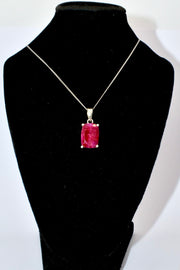 Ruby Premium Gemstone Oblong Pendant