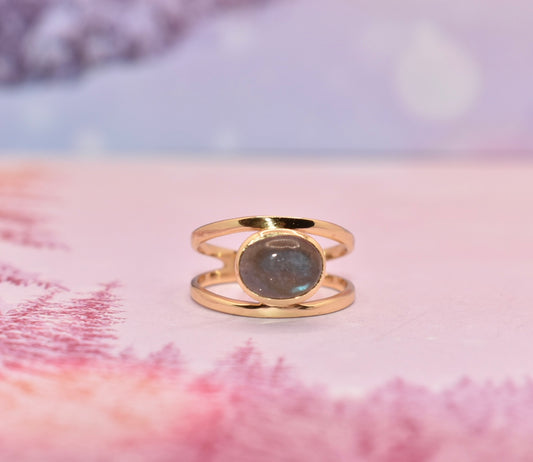 Polished Labradorite Ring