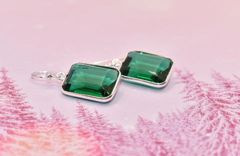 Green Siberian Quartz Earrings