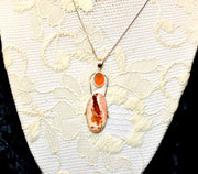Orange Australian Opal and Carnealian Pendant.
