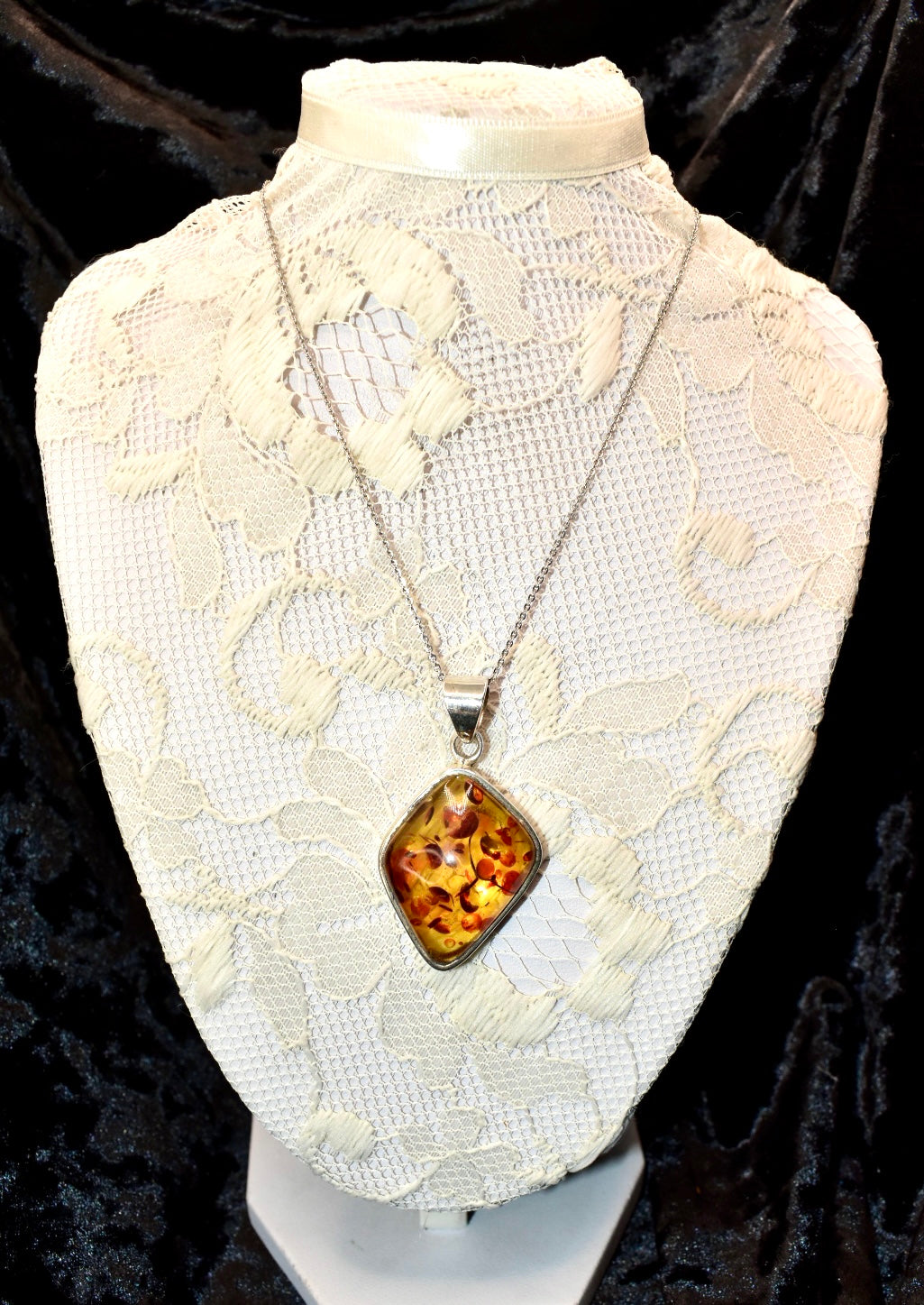 Free Form Amber Pendant