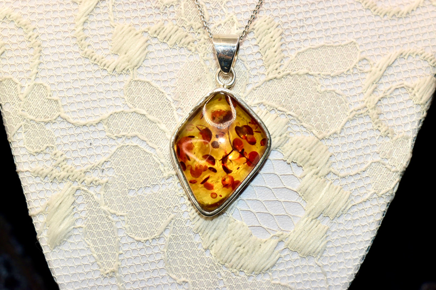 Free Form Amber Pendant