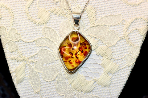 Free Form Amber Pendant