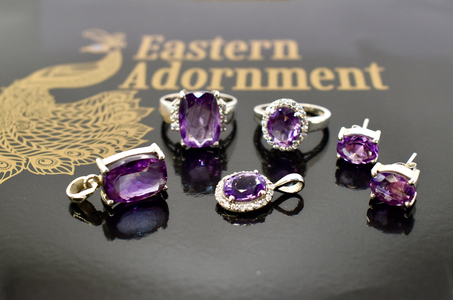 Amethyst Premium Gemstone Oval Ring