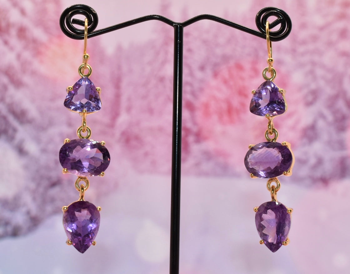 Amethyst Statement EArrings