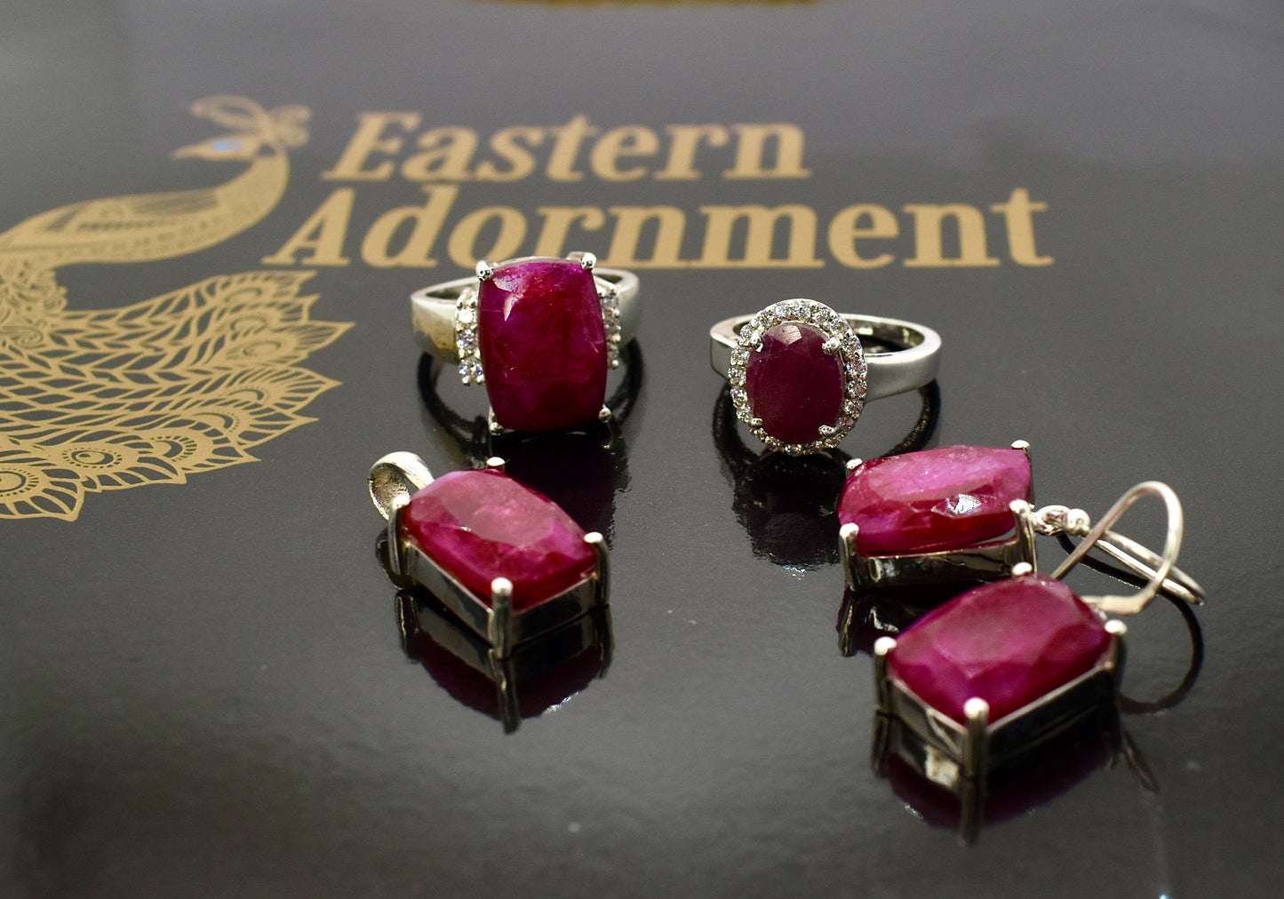 Ruby Premium Gemstone Oblong Ring