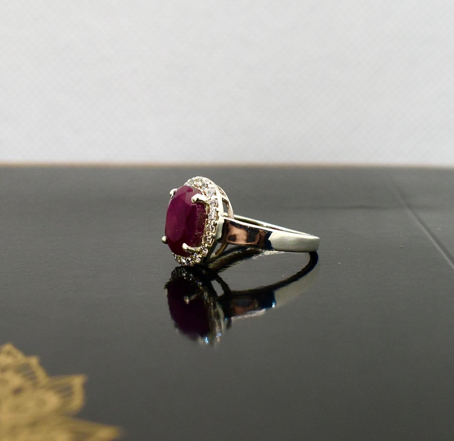 Ruby Premium Gemstone Oval Ring