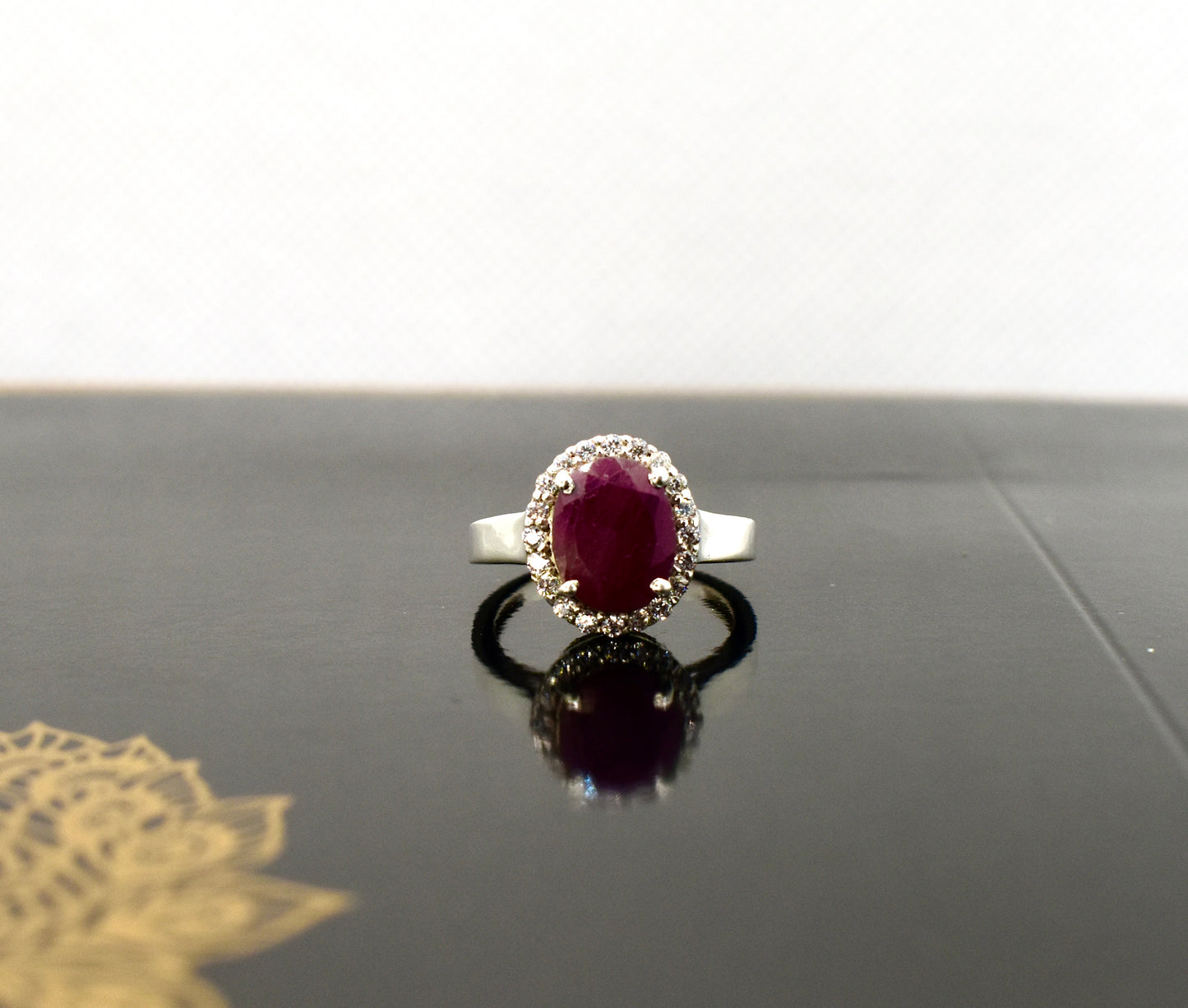 Ruby Premium Gemstone Oval Ring