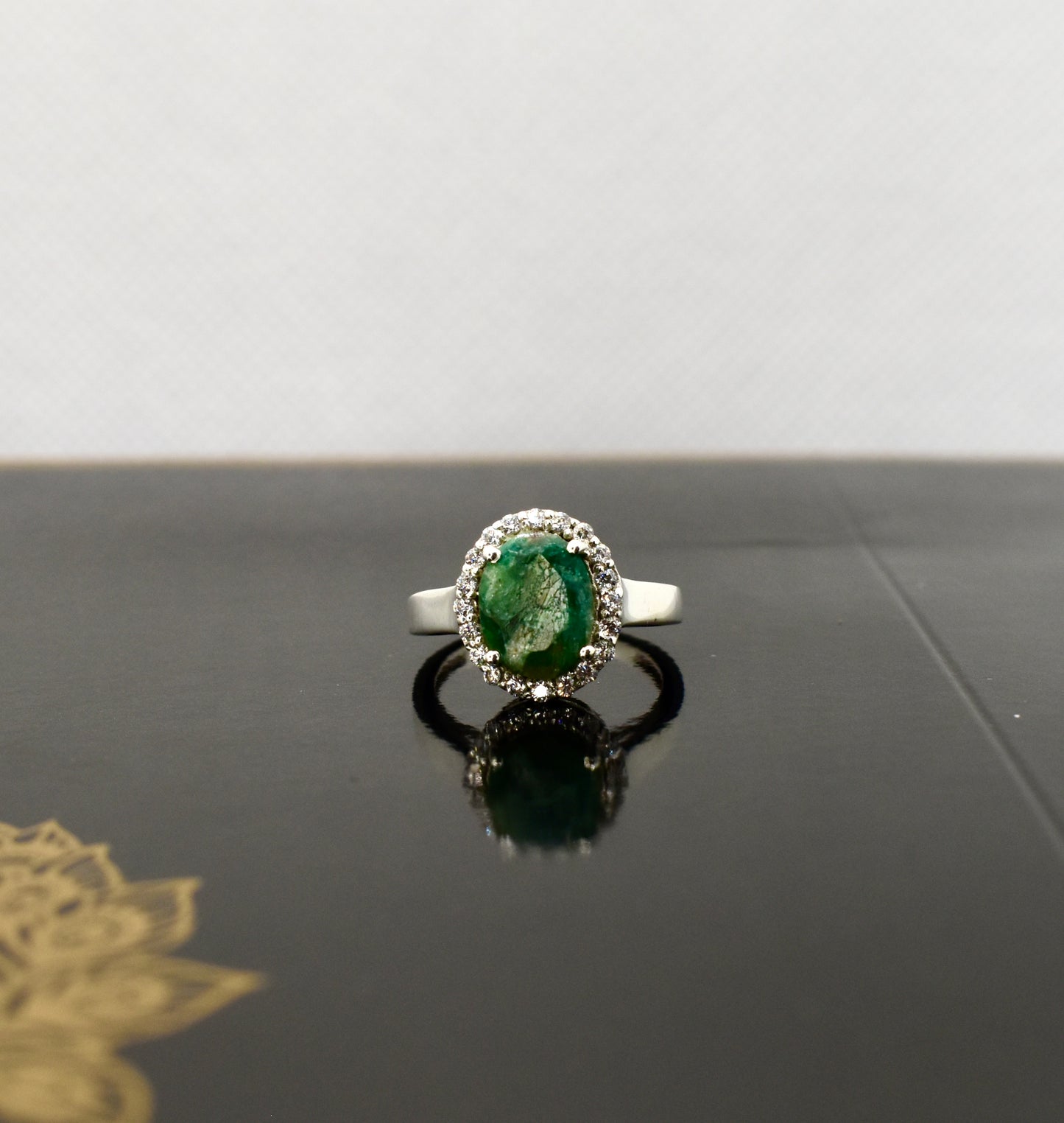 Emerald Premium Gemstone Oval Ring