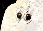 Blak Opal Asymmetric Earrings